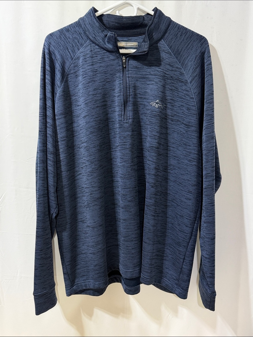 Greg Norman Collection Navy Heather Half-Zip Pullover